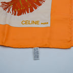 Foulard Céline Soie Motif Pompons