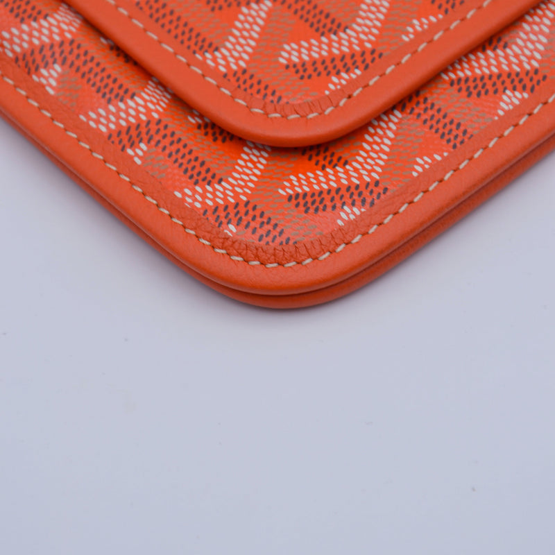 Goyard Plumet Pocket Wallet Goyardine Orange