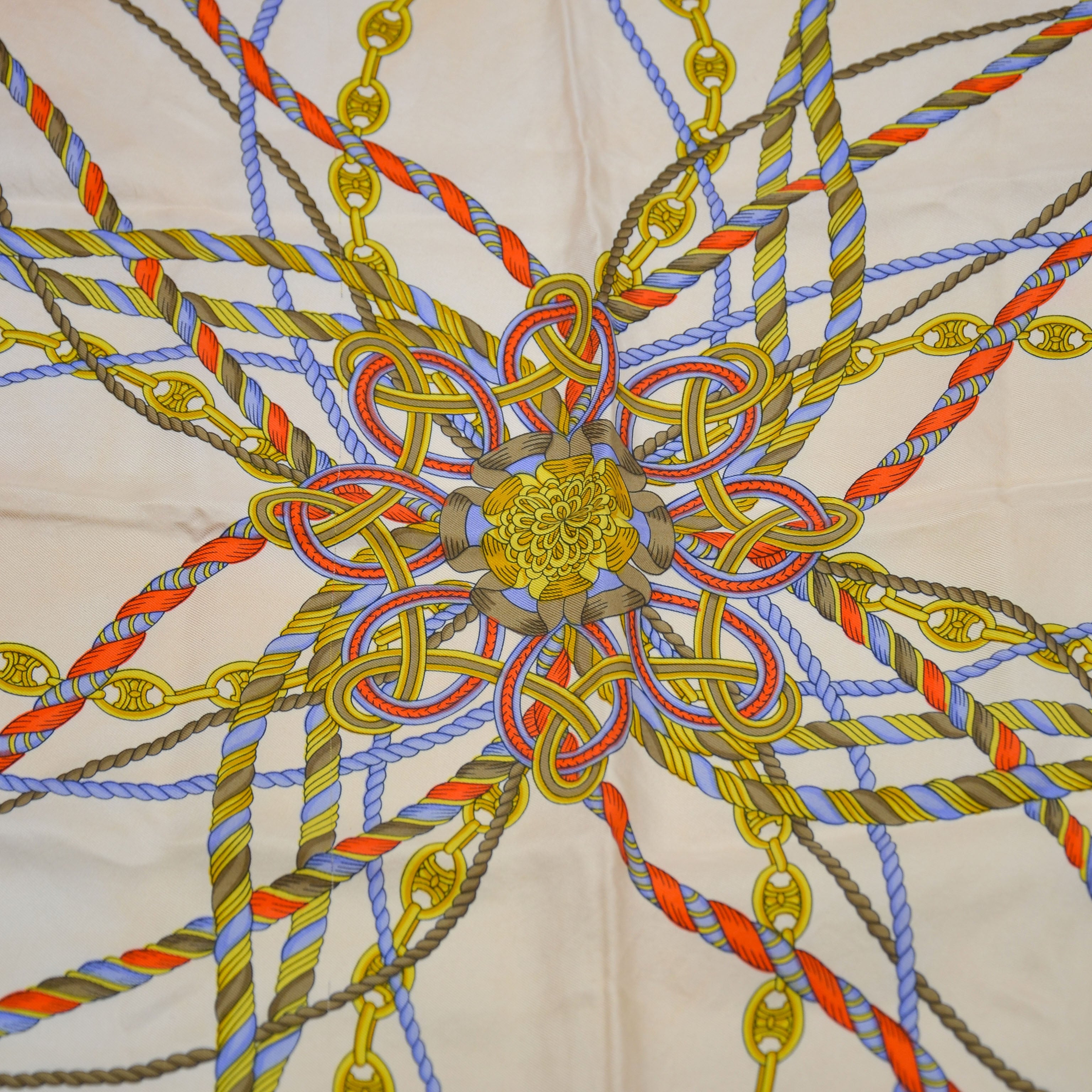 Foulard Céline Soie Motif Pompons
