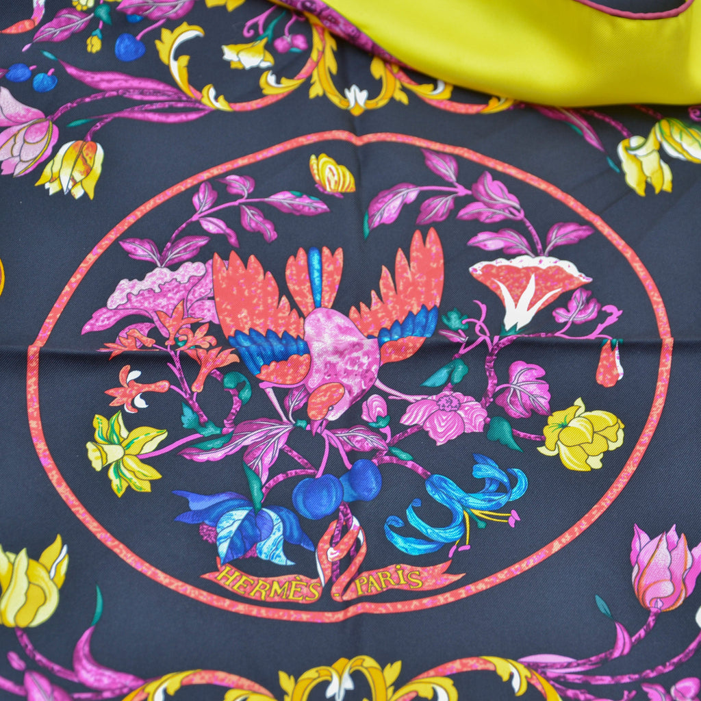 Hermès Silk Floral Pattern Scarf