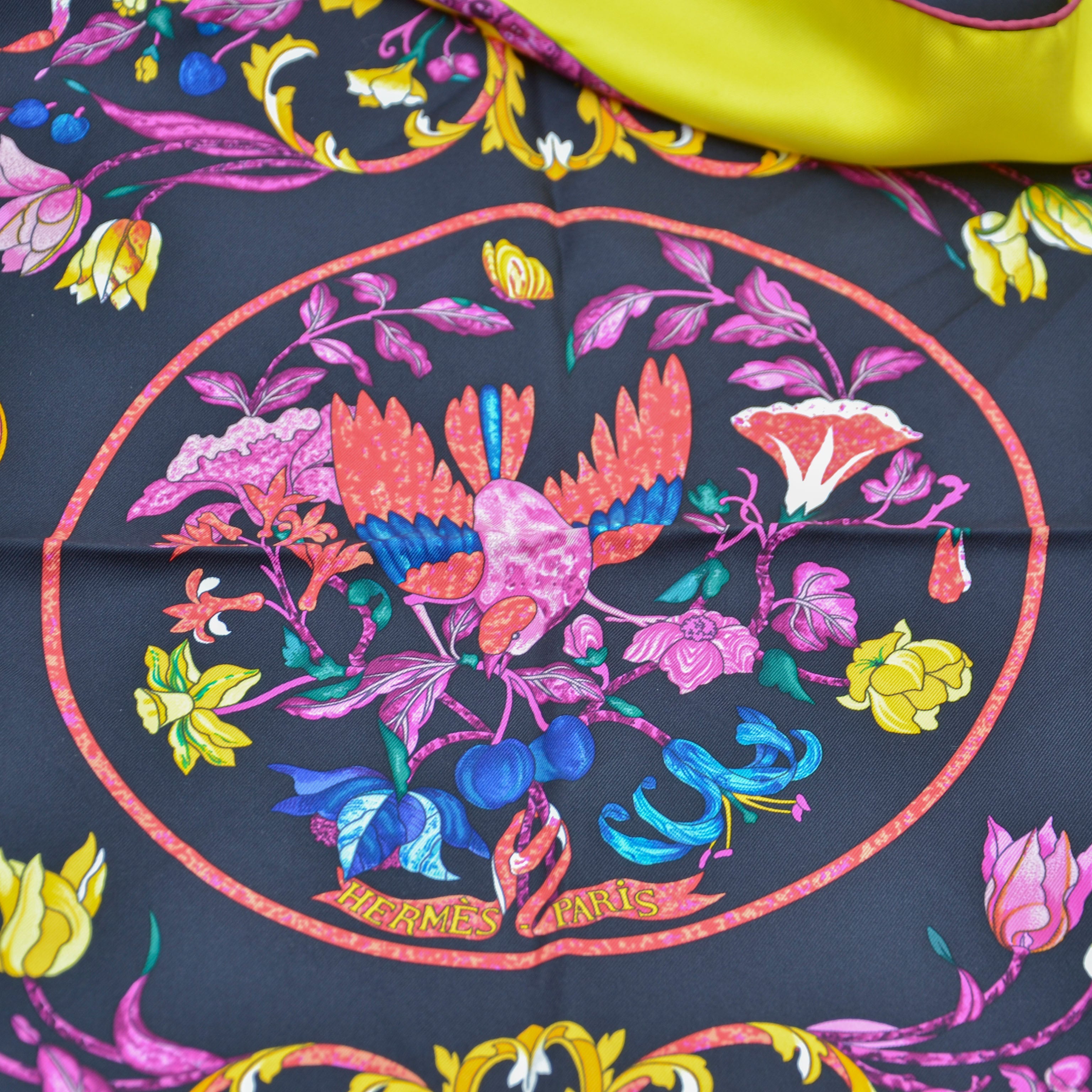 Hermès Silk Floral Pattern Scarf
