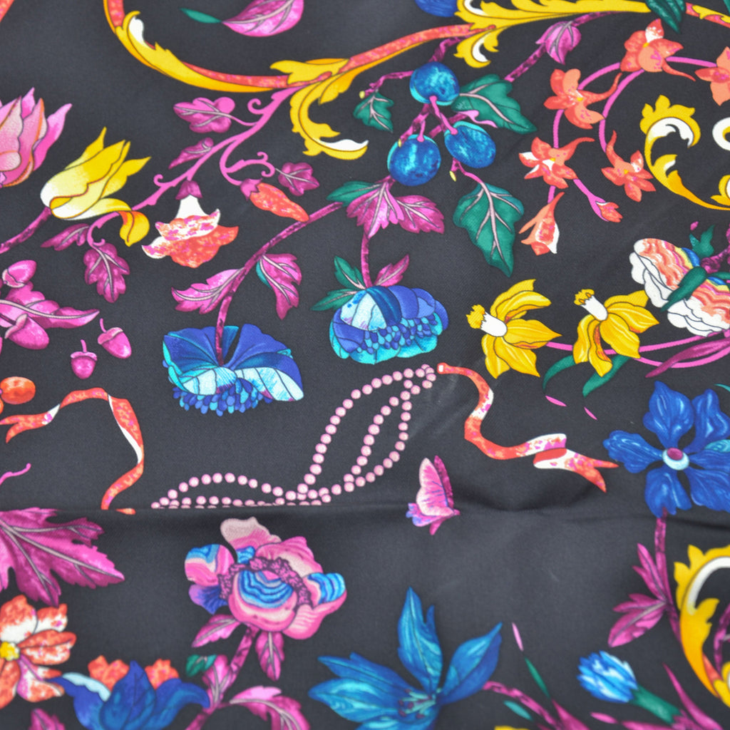 Hermès Silk Floral Pattern Scarf