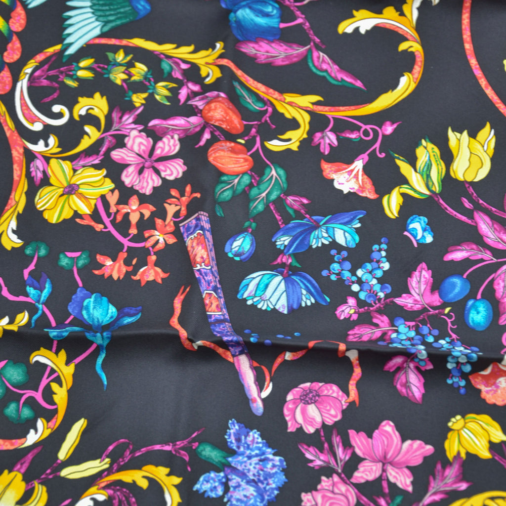 Hermès Silk Floral Pattern Scarf