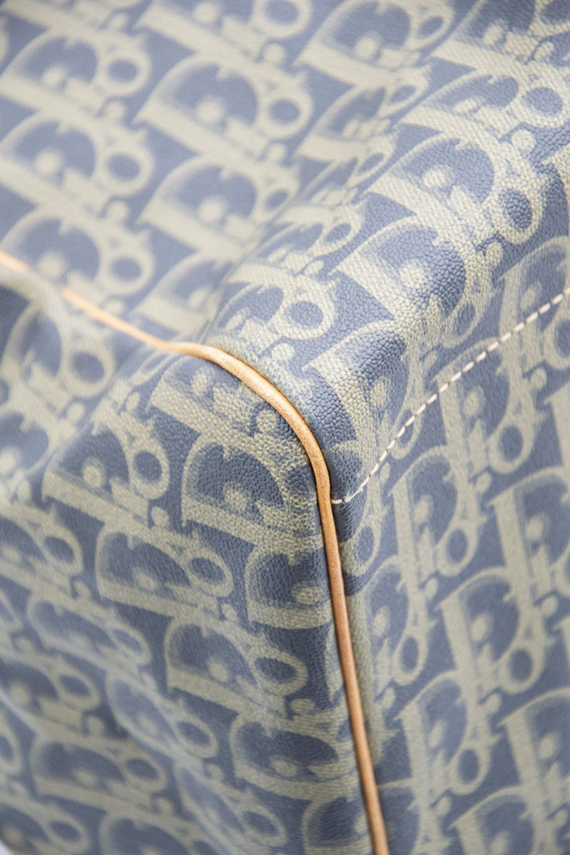 Sac De Voyage Dior Vintage En Toile Enduite Oblique