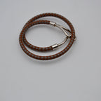 Pulsera Jumbo Hermès Vintage de Piel Trenzada