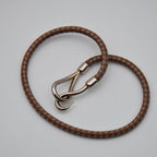 Pulsera Jumbo Hermès Vintage de Piel Trenzada