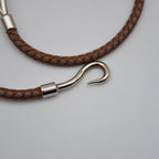 Pulsera Jumbo Hermès Vintage de Piel Trenzada