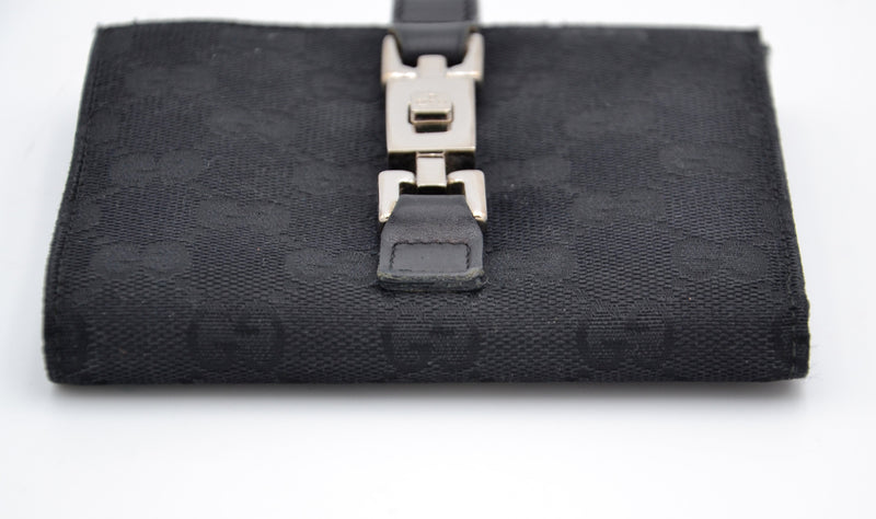 Cartera Gucci Vintage Con Cierre Jackie De Lona Gg Negra