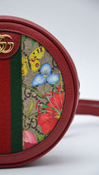 Red Gucci GG Supreme Floral Bloom Mini Backpack