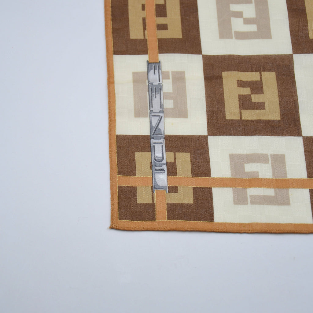 Vintage Fendi Cotton Zucca Monogram Bandana