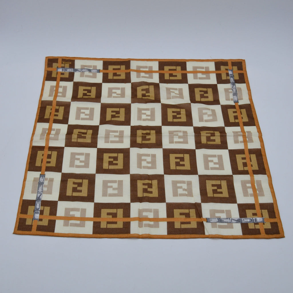 Vintage Fendi Cotton Zucca Monogram Bandana