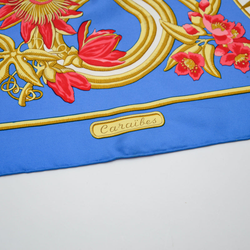Carré 90 Hermès Soie "Caraïbes"