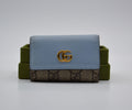 Gg Marmont Pastel Blue Leather Key Ring