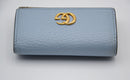 Llavero De Cuero Azul Pastel GG Marmont