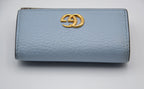 Gg Marmont Pastel Blue Leather Key Ring