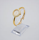 Bezel Women's Beige Quartz Watch