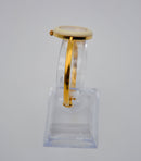 Bezel Women's Beige Quartz Watch