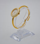 Bezel Women's Beige Quartz Watch