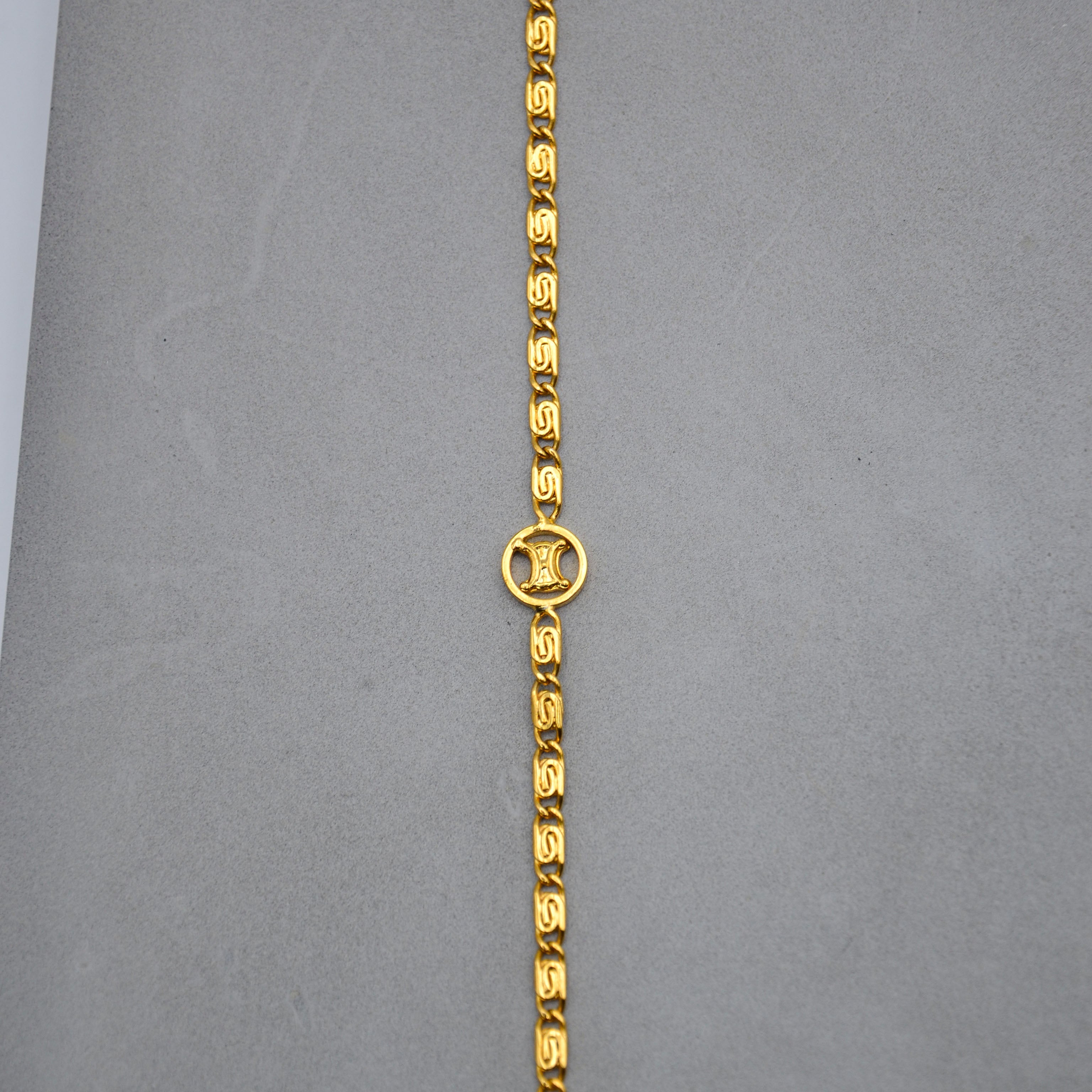Céline Collar largo de eslabones Triomphe Vintage