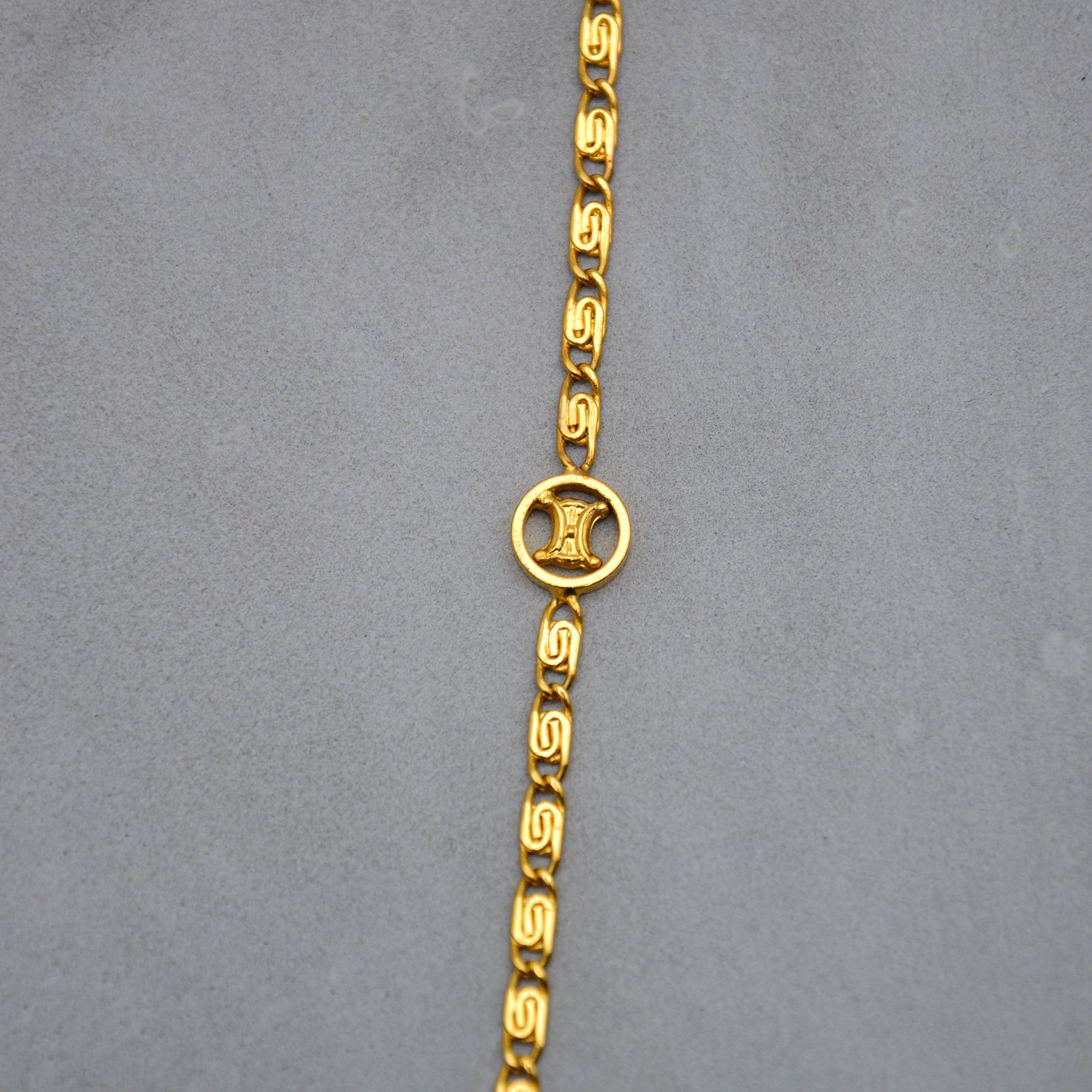 Céline Collar largo de eslabones Triomphe Vintage
