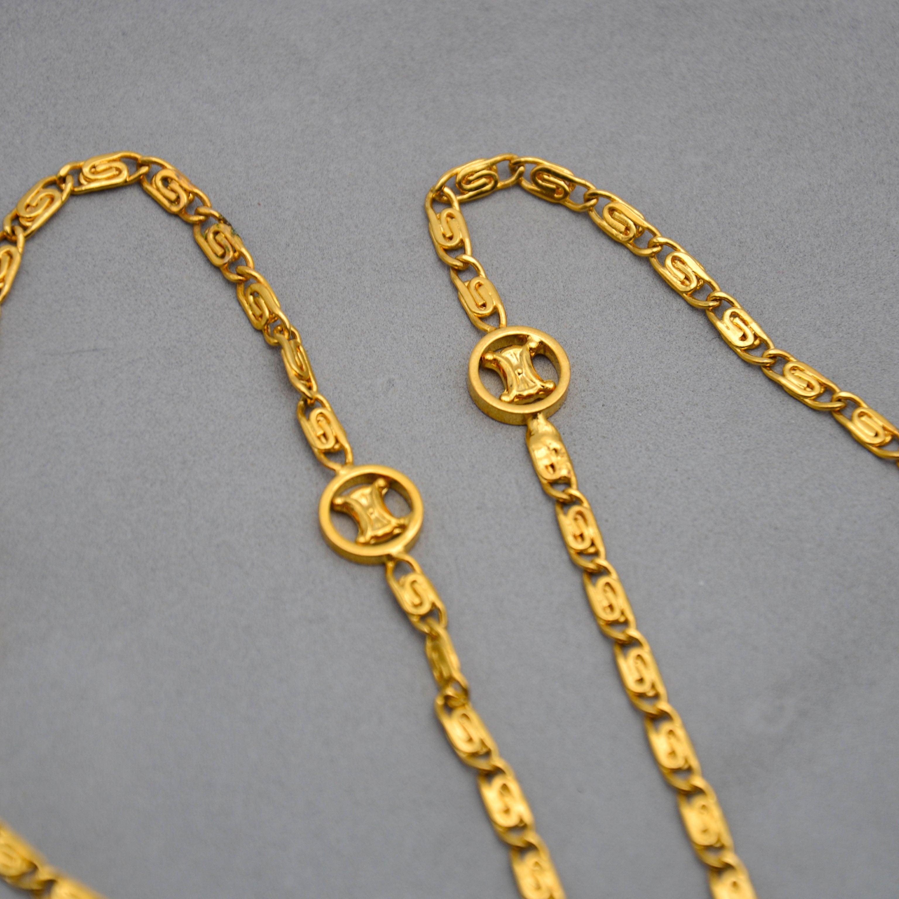Céline Collar largo de eslabones Triomphe Vintage