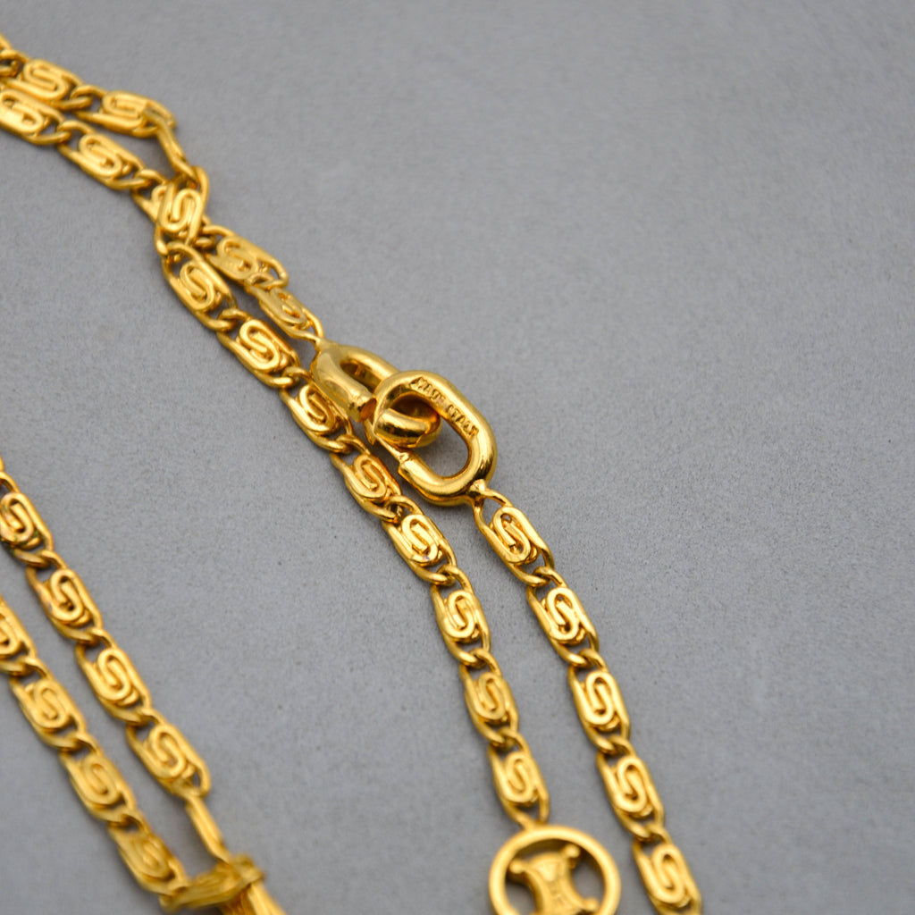 Céline Collar largo de eslabones Triomphe Vintage