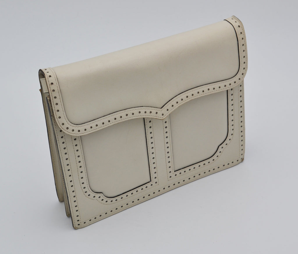 White Vintage Yves Saint Laurent Crossbody Bag
