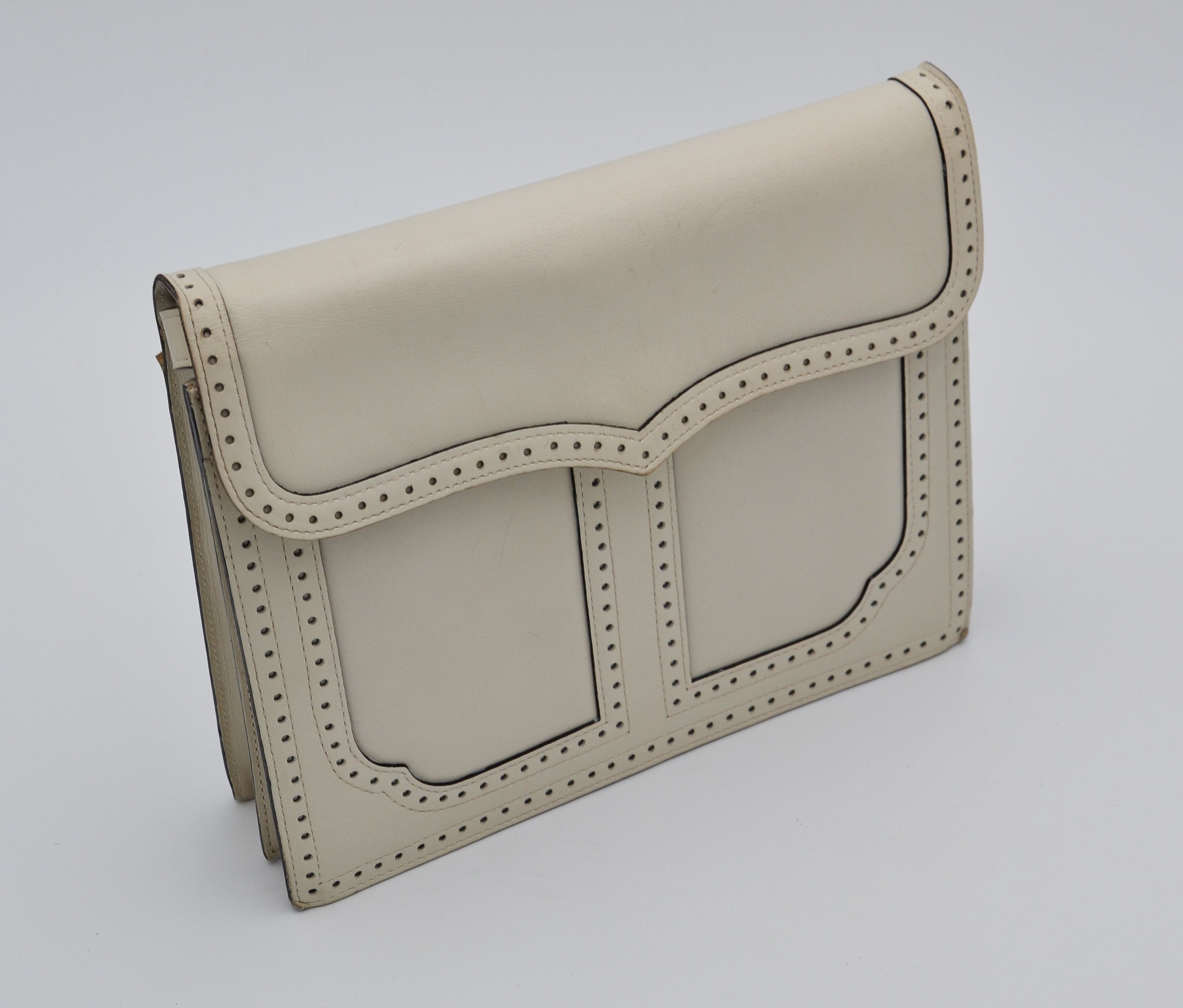 White Vintage Yves Saint Laurent Crossbody Bag