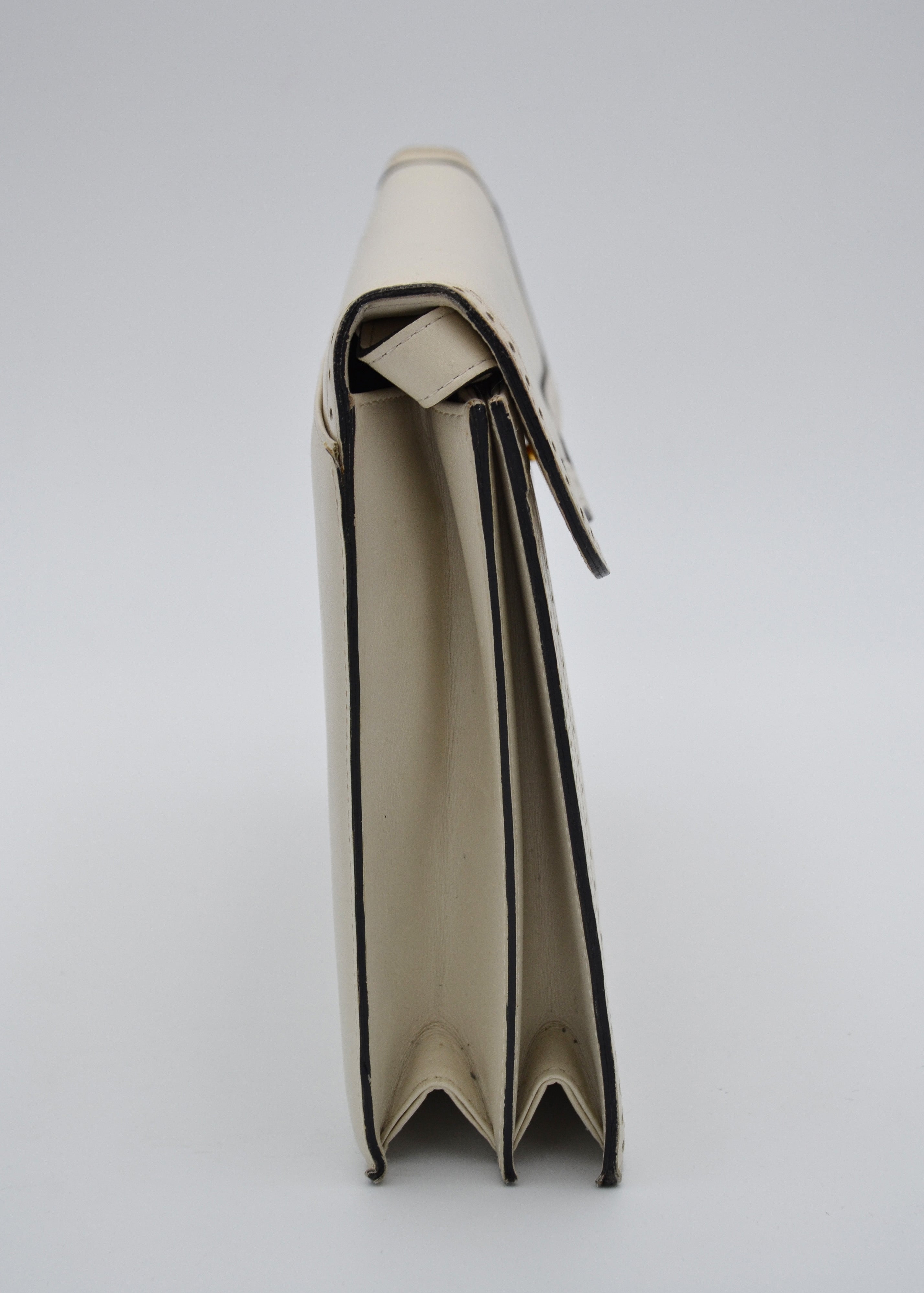 White Vintage Yves Saint Laurent Crossbody Bag