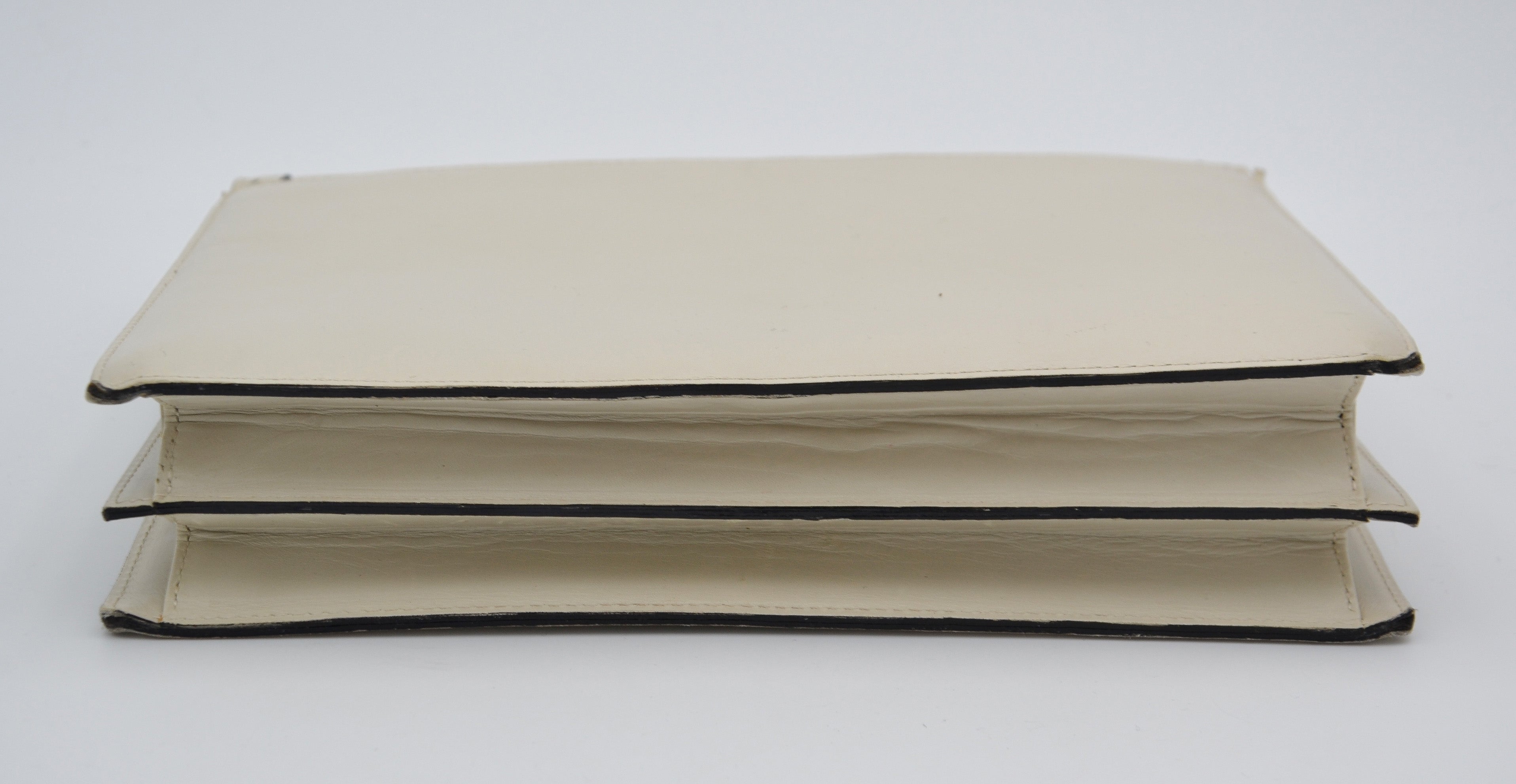 White Vintage Yves Saint Laurent Crossbody Bag