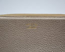 Cartera con cremallera de bambú de cuero granulado dorado Gucci