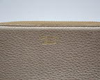 Gucci Gold Grained Leather Bamboo Zippy Wallet