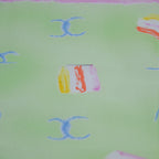 Foulard Chanel Coton Vert Pastel