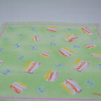 Foulard Chanel Coton Vert Pastel