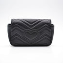 Gucci Gg Marmont Super Mini Quilted Bag Black
