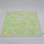 Foulard Chanel Coton Vert Pastel