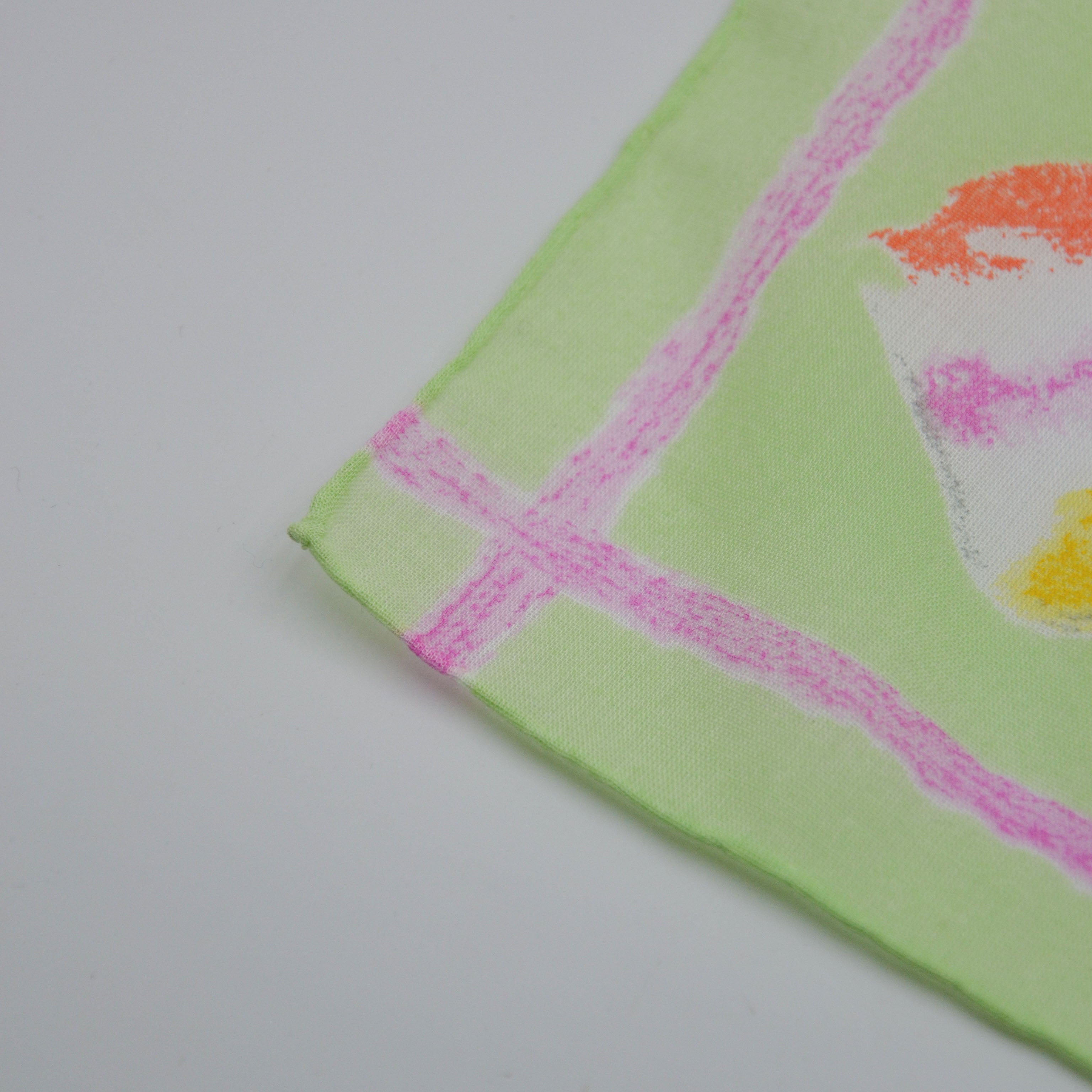 Foulard Chanel Coton Vert Pastel
