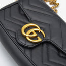 Gucci Gg Marmont Super Mini Quilted Bag Black