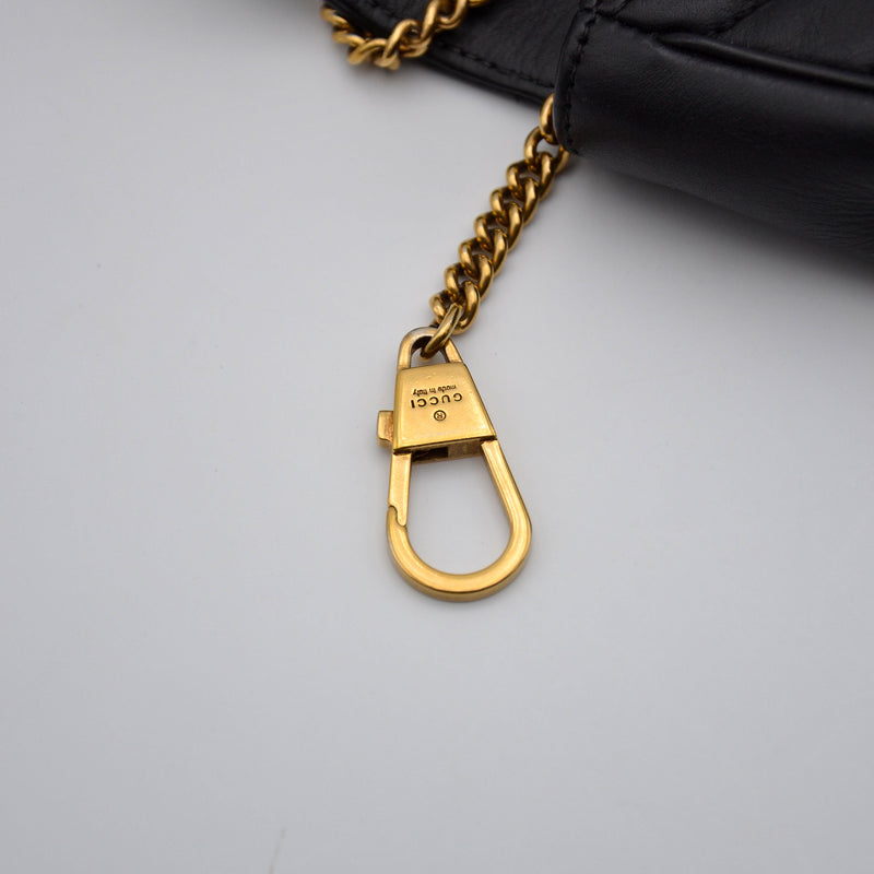 Gucci Gg Marmont Super Mini Quilted Bag Black