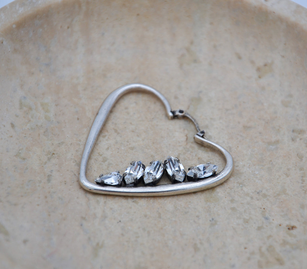 Saint Laurent Boucles D'Oreilles Coeur
