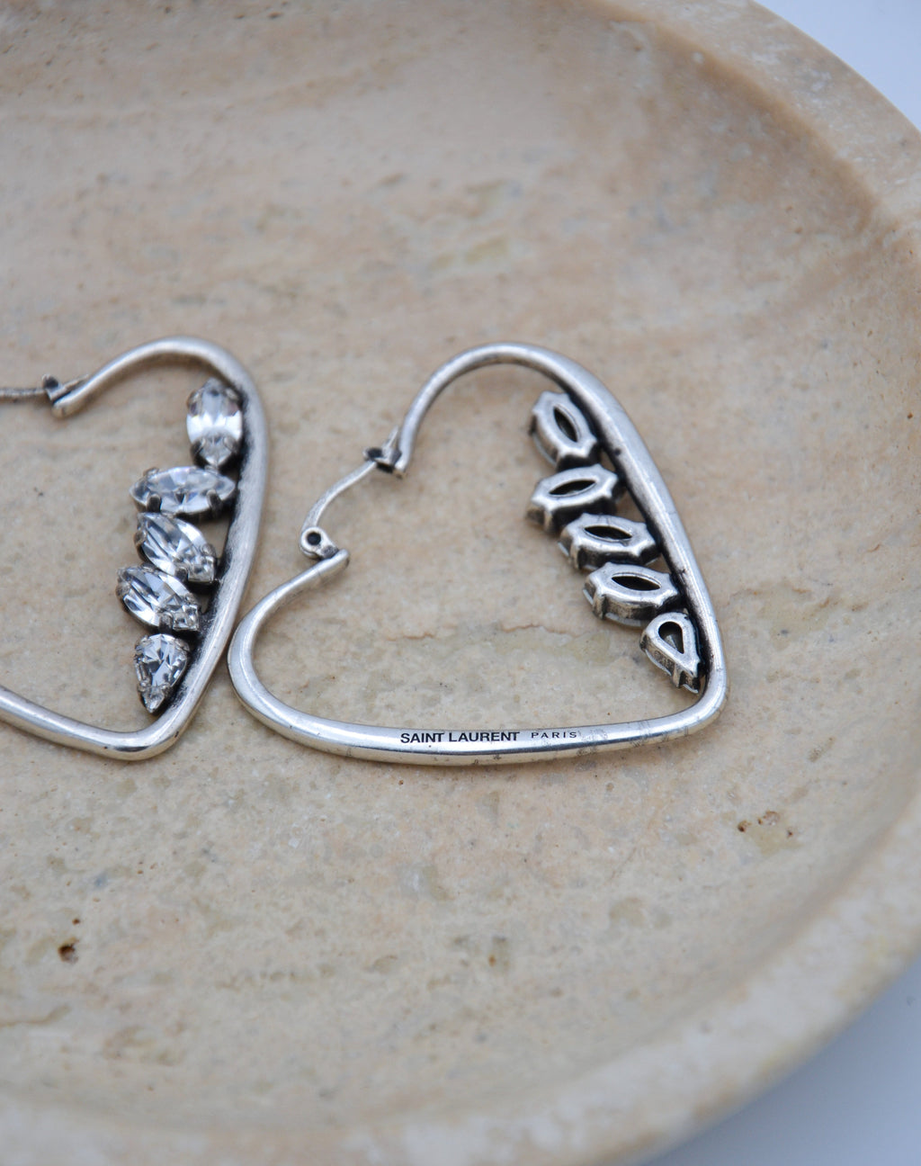 Saint Laurent Boucles D'Oreilles Coeur