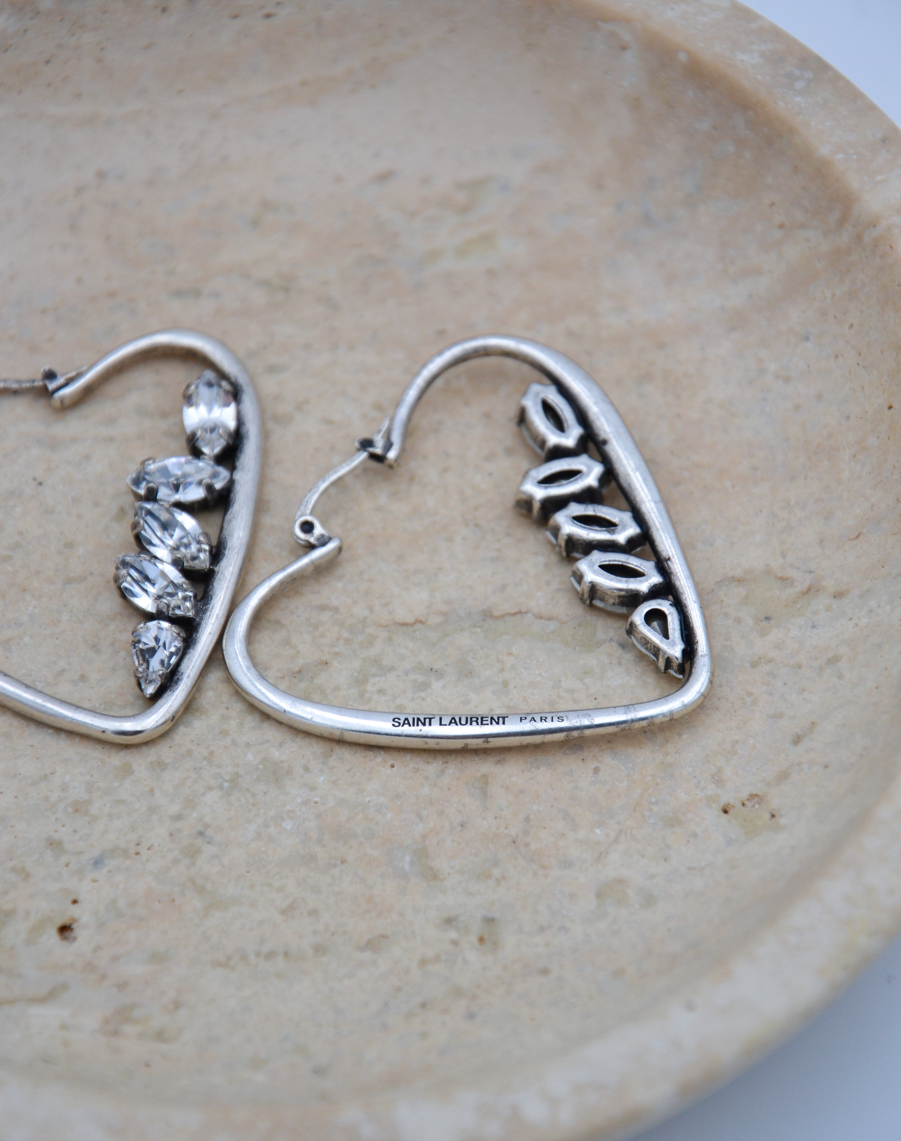Saint Laurent Boucles D'Oreilles Coeur