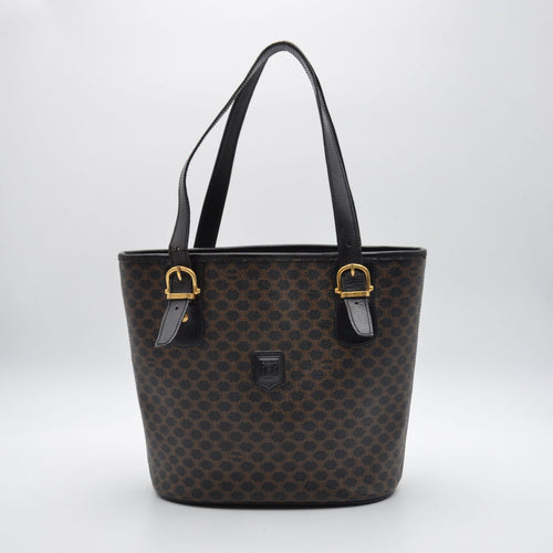 Cabas Céline Macadam Toile Enduite Noire