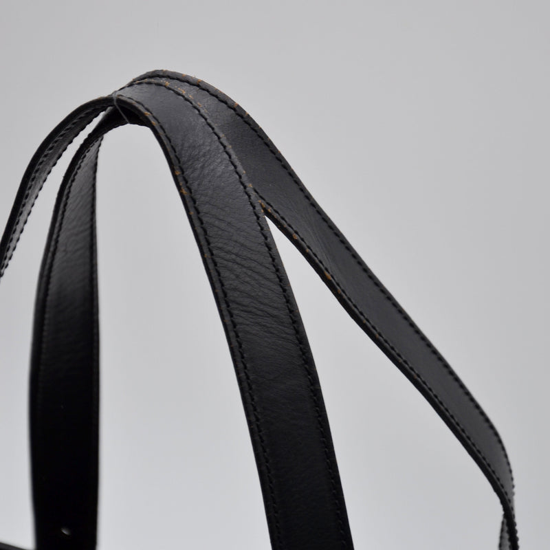 Céline Macadam Tote Bag Black Coated Canvas