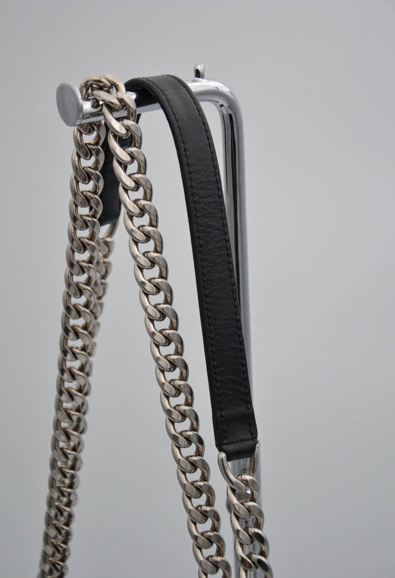 Bolso Prada En Cuero Saffiano Negro