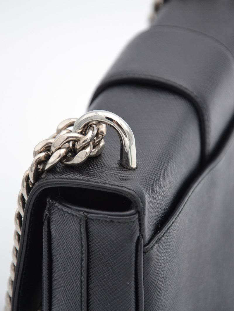 Bolso Prada En Cuero Saffiano Negro
