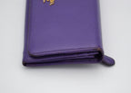 Prada Long Wallet In Purple Saffiano Leather