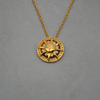 Christian Dior Vintage Feline Sun Pendant Necklace