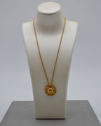 Christian Dior Vintage Feline Sun Pendant Necklace