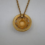 Christian Dior Vintage Feline Sun Pendant Necklace